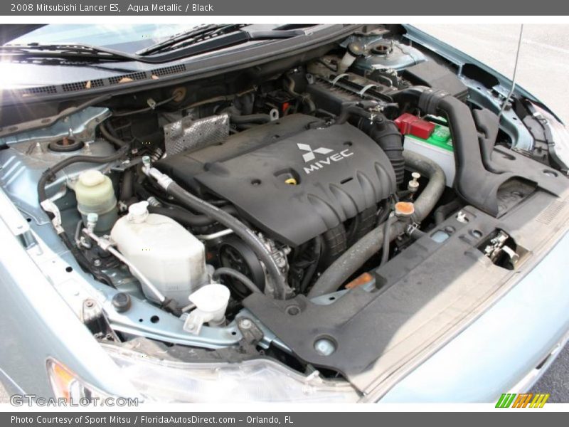 Aqua Metallic / Black 2008 Mitsubishi Lancer ES