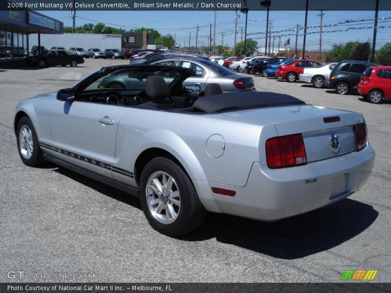 Brilliant Silver Metallic / Dark Charcoal 2008 Ford Mustang V6 Deluxe Convertible