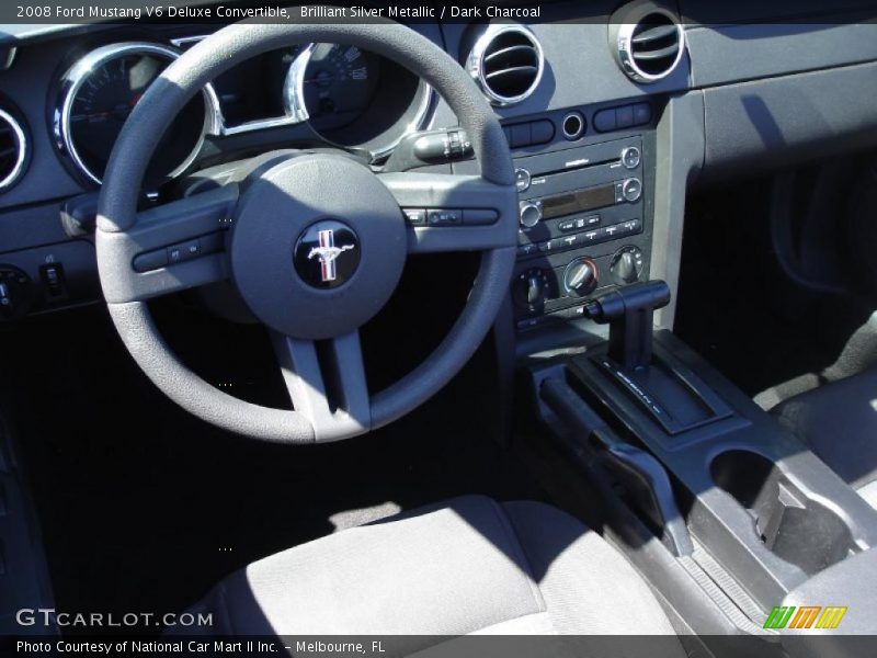 Brilliant Silver Metallic / Dark Charcoal 2008 Ford Mustang V6 Deluxe Convertible