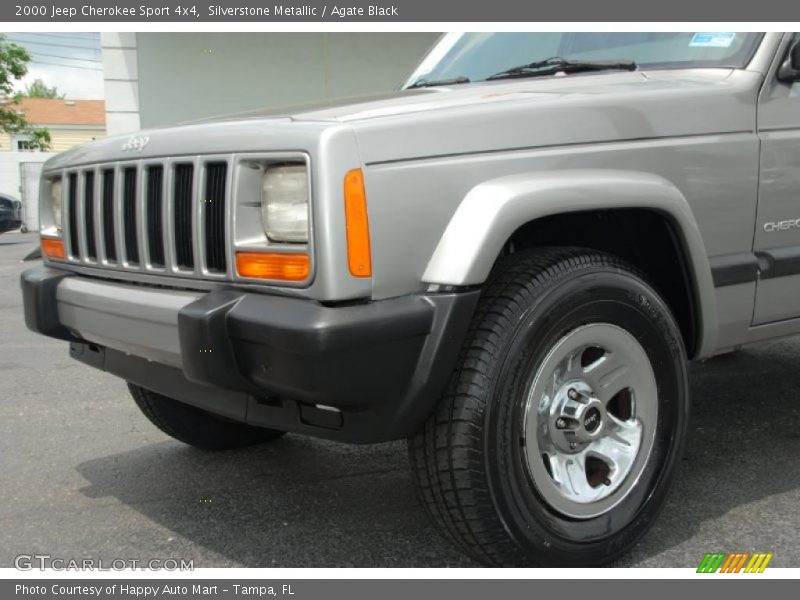 Silverstone Metallic / Agate Black 2000 Jeep Cherokee Sport 4x4