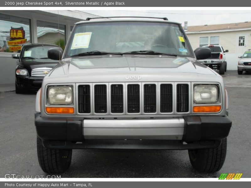 Silverstone Metallic / Agate Black 2000 Jeep Cherokee Sport 4x4