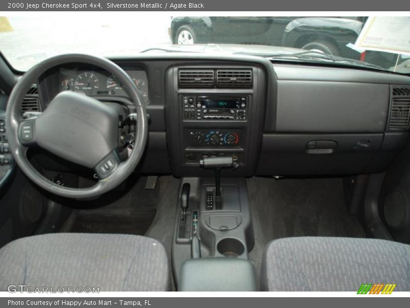 Silverstone Metallic / Agate Black 2000 Jeep Cherokee Sport 4x4