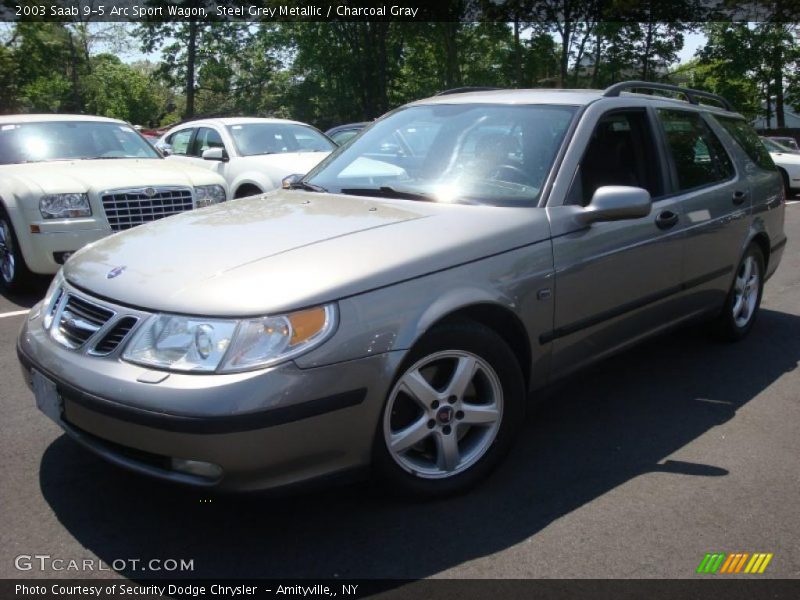 Steel Grey Metallic / Charcoal Gray 2003 Saab 9-5 Arc Sport Wagon