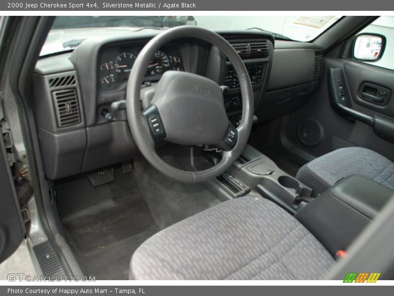Silverstone Metallic / Agate Black 2000 Jeep Cherokee Sport 4x4