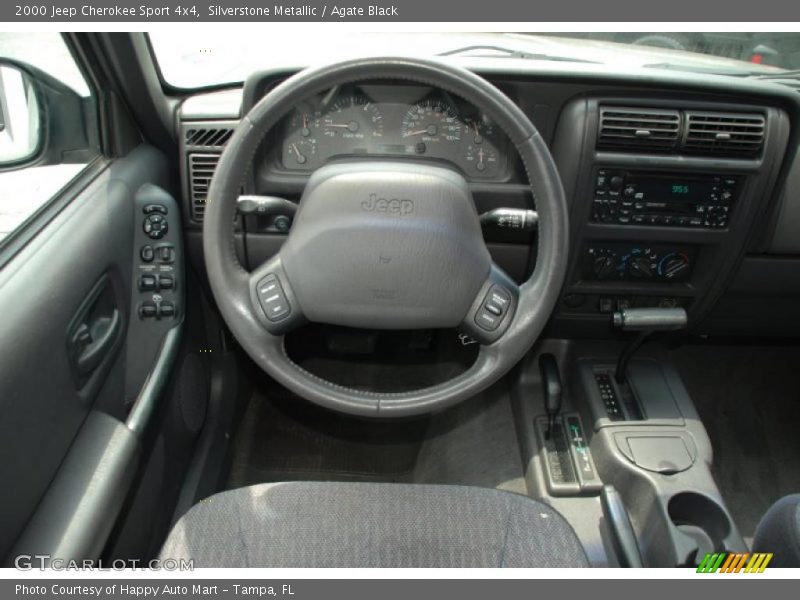 Silverstone Metallic / Agate Black 2000 Jeep Cherokee Sport 4x4