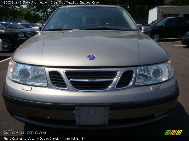 Steel Grey Metallic / Charcoal Gray 2003 Saab 9-5 Arc Sport Wagon
