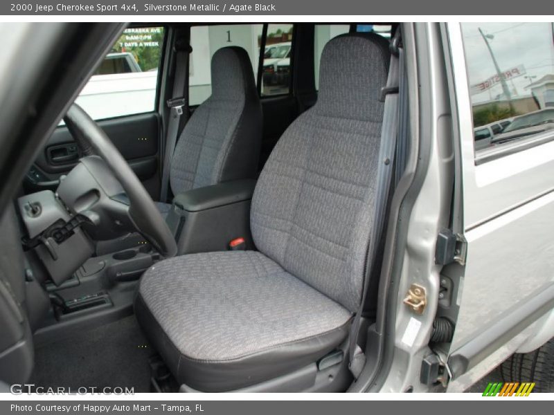 Silverstone Metallic / Agate Black 2000 Jeep Cherokee Sport 4x4