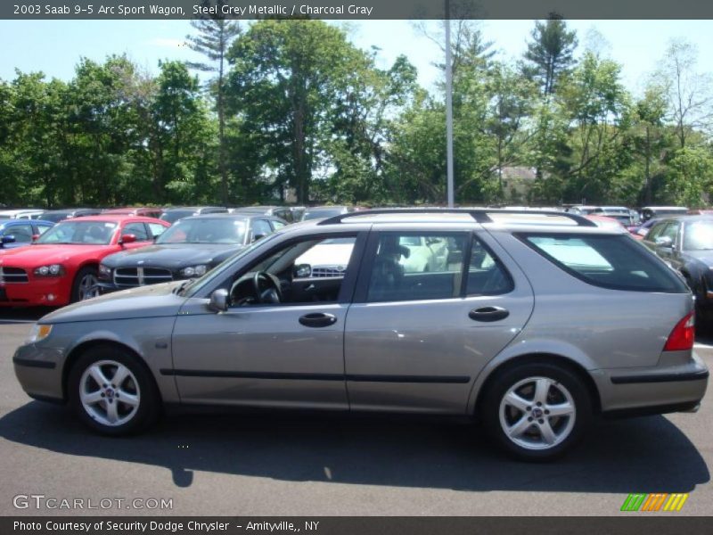 Steel Grey Metallic / Charcoal Gray 2003 Saab 9-5 Arc Sport Wagon