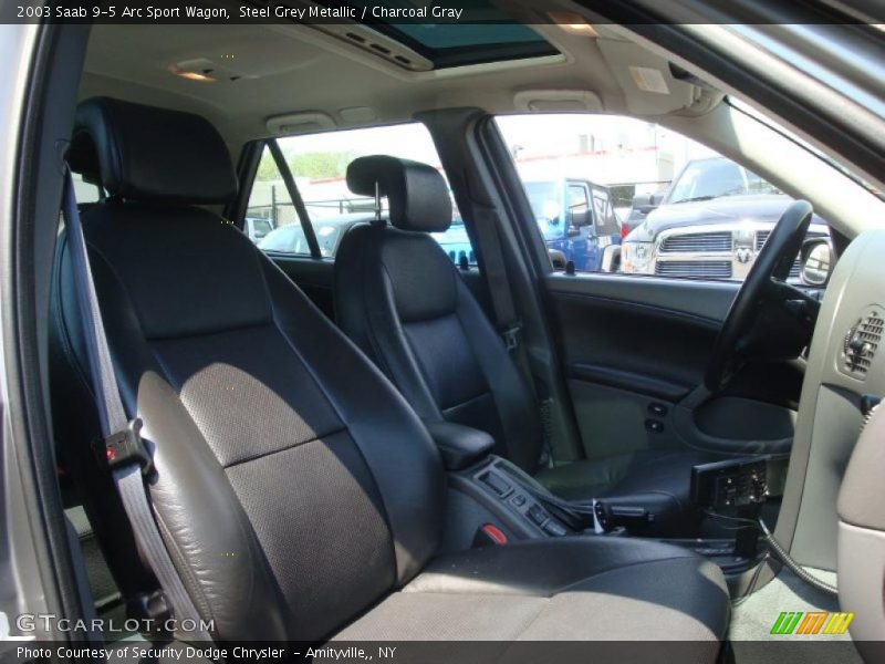 Steel Grey Metallic / Charcoal Gray 2003 Saab 9-5 Arc Sport Wagon