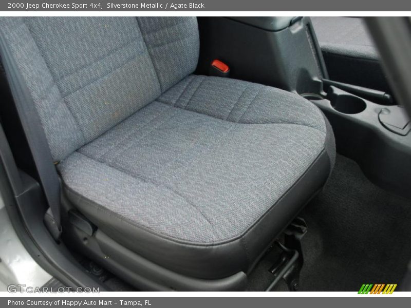 Silverstone Metallic / Agate Black 2000 Jeep Cherokee Sport 4x4