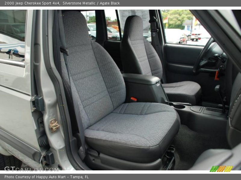 Silverstone Metallic / Agate Black 2000 Jeep Cherokee Sport 4x4