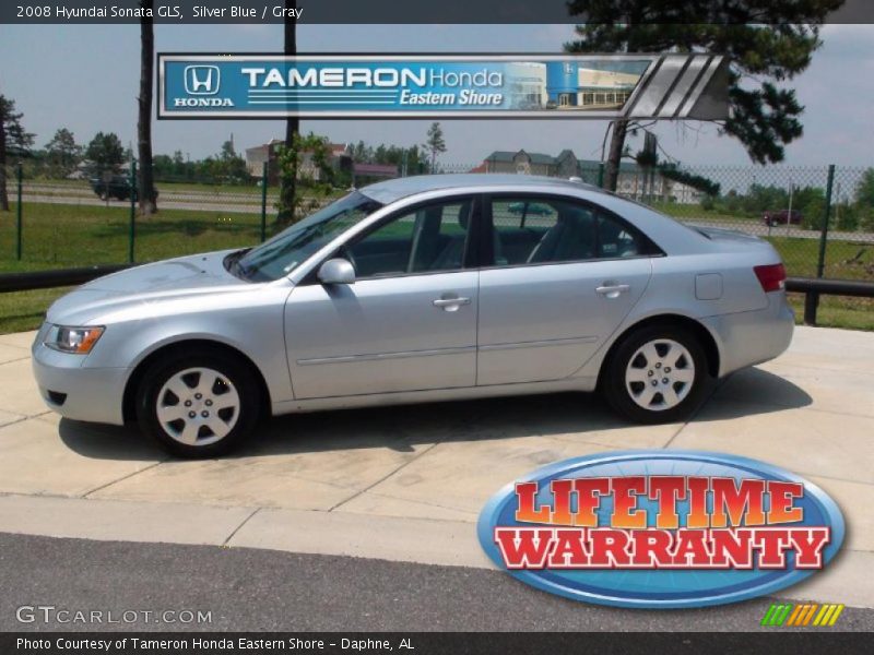 Silver Blue / Gray 2008 Hyundai Sonata GLS