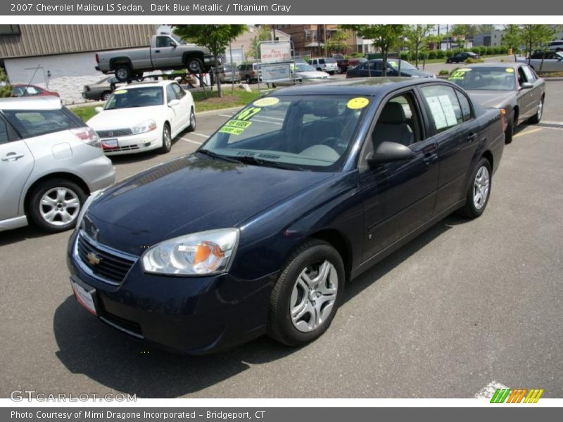 Dark Blue Metallic / Titanium Gray 2007 Chevrolet Malibu LS Sedan
