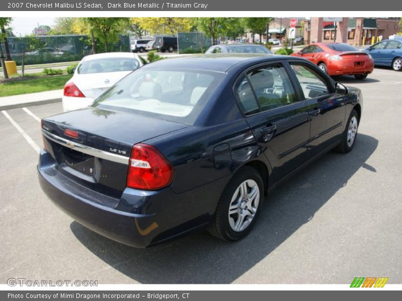 Dark Blue Metallic / Titanium Gray 2007 Chevrolet Malibu LS Sedan