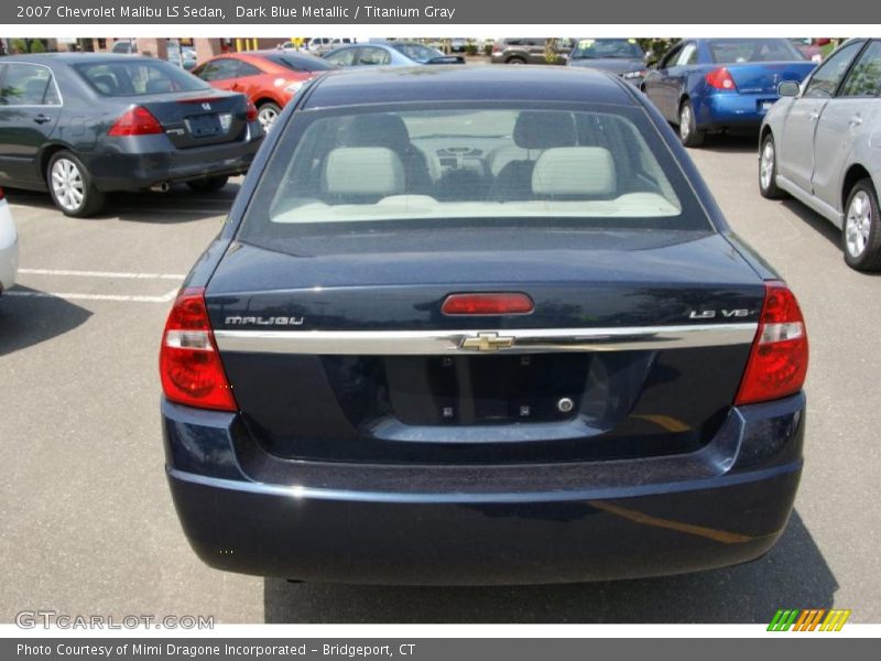 Dark Blue Metallic / Titanium Gray 2007 Chevrolet Malibu LS Sedan
