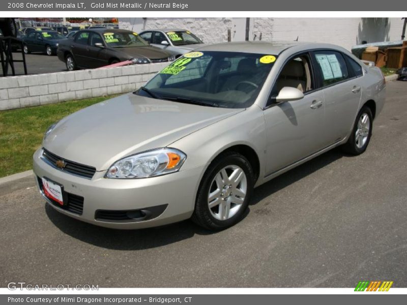 Gold Mist Metallic / Neutral Beige 2008 Chevrolet Impala LT