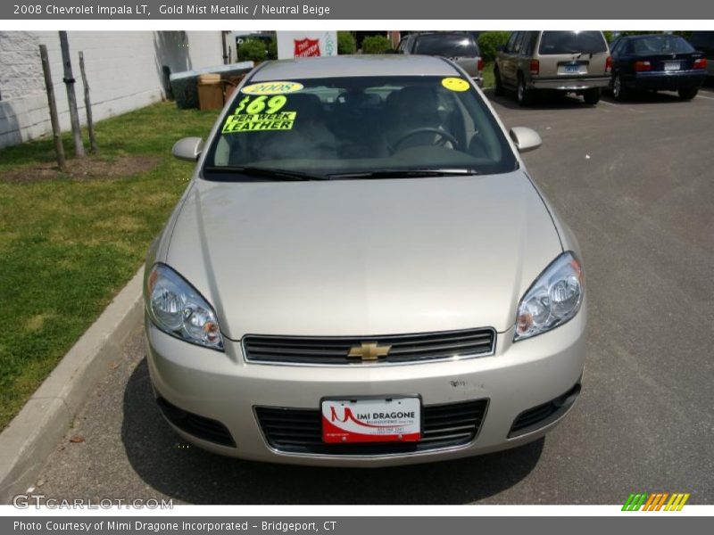 Gold Mist Metallic / Neutral Beige 2008 Chevrolet Impala LT