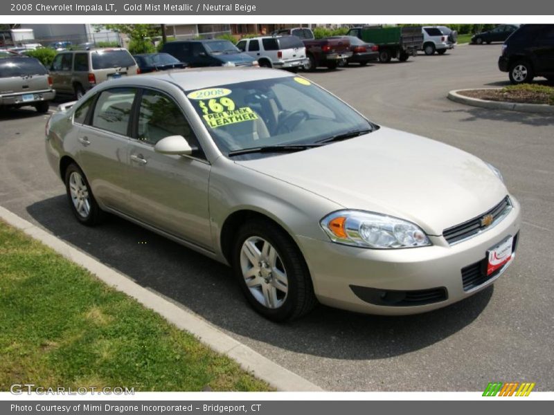 Gold Mist Metallic / Neutral Beige 2008 Chevrolet Impala LT