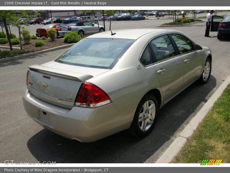Gold Mist Metallic / Neutral Beige 2008 Chevrolet Impala LT