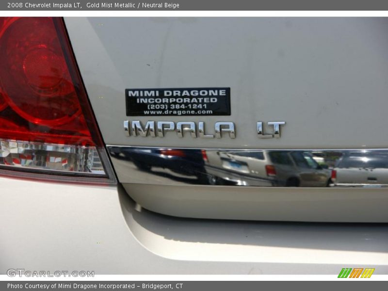 Gold Mist Metallic / Neutral Beige 2008 Chevrolet Impala LT