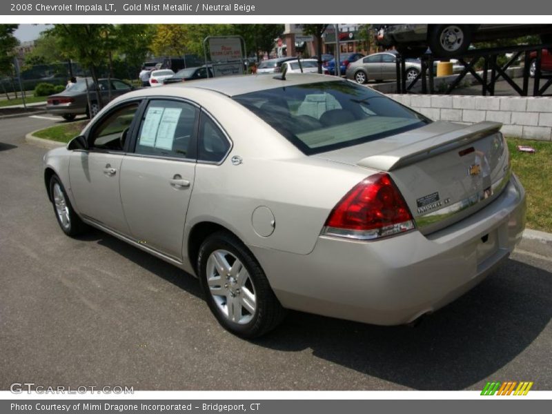 Gold Mist Metallic / Neutral Beige 2008 Chevrolet Impala LT