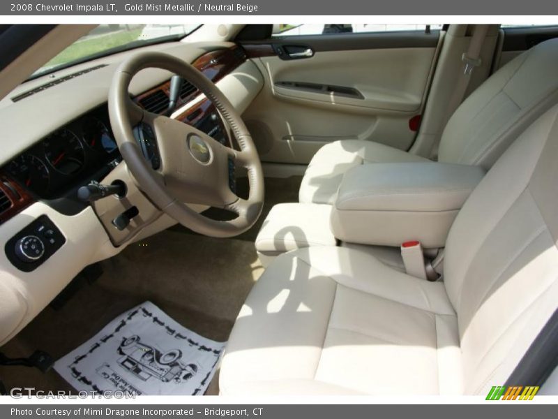 Gold Mist Metallic / Neutral Beige 2008 Chevrolet Impala LT