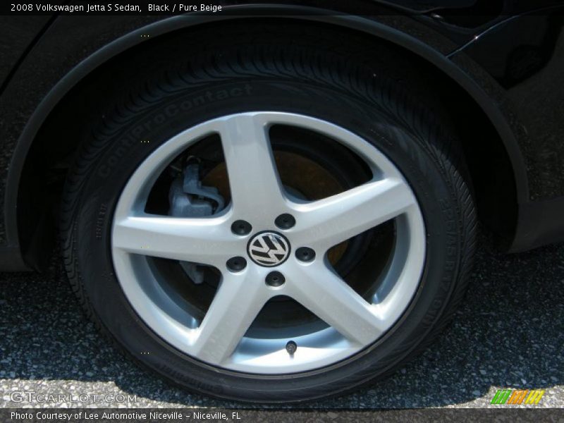 Black / Pure Beige 2008 Volkswagen Jetta S Sedan