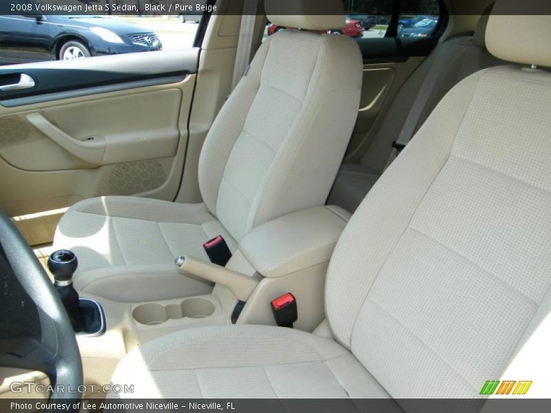Black / Pure Beige 2008 Volkswagen Jetta S Sedan