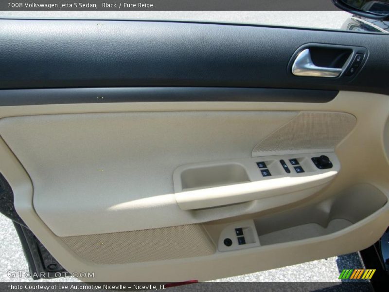 Black / Pure Beige 2008 Volkswagen Jetta S Sedan