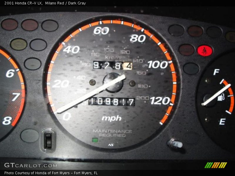 Milano Red / Dark Gray 2001 Honda CR-V LX