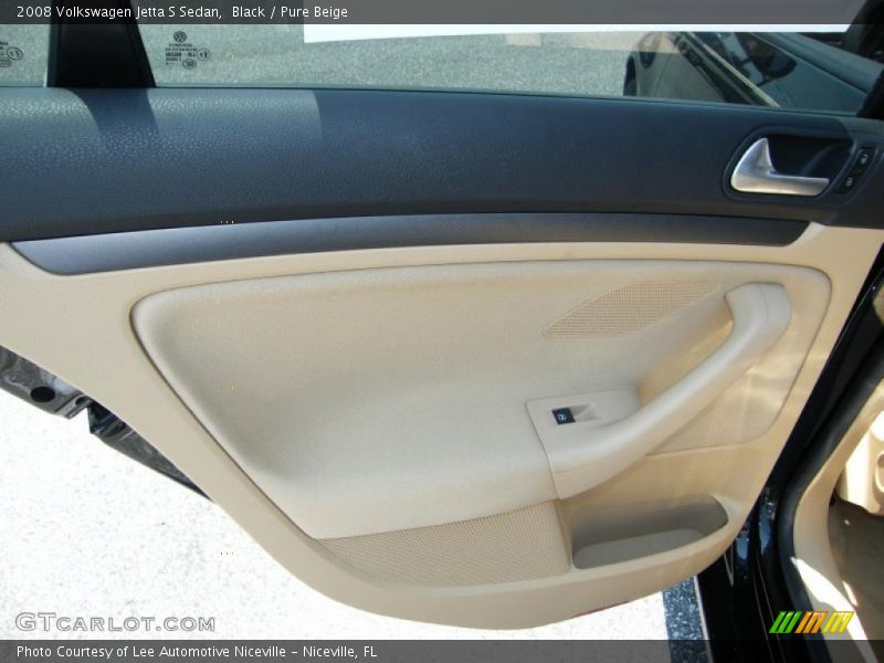 Black / Pure Beige 2008 Volkswagen Jetta S Sedan