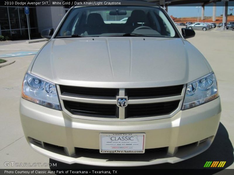 White Gold / Dark Khaki/Light Graystone 2010 Dodge Avenger SXT