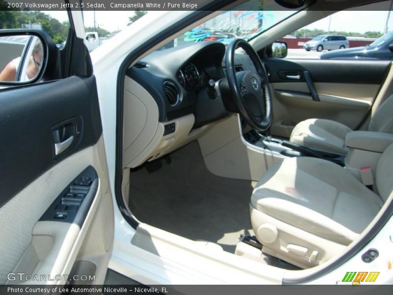 Campanella White / Pure Beige 2007 Volkswagen Jetta 2.5 Sedan