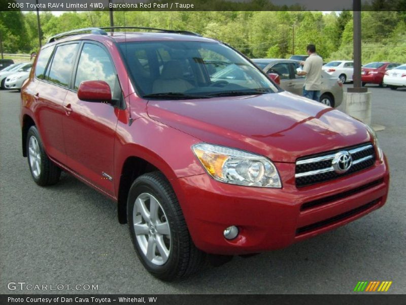 Barcelona Red Pearl / Taupe 2008 Toyota RAV4 Limited 4WD