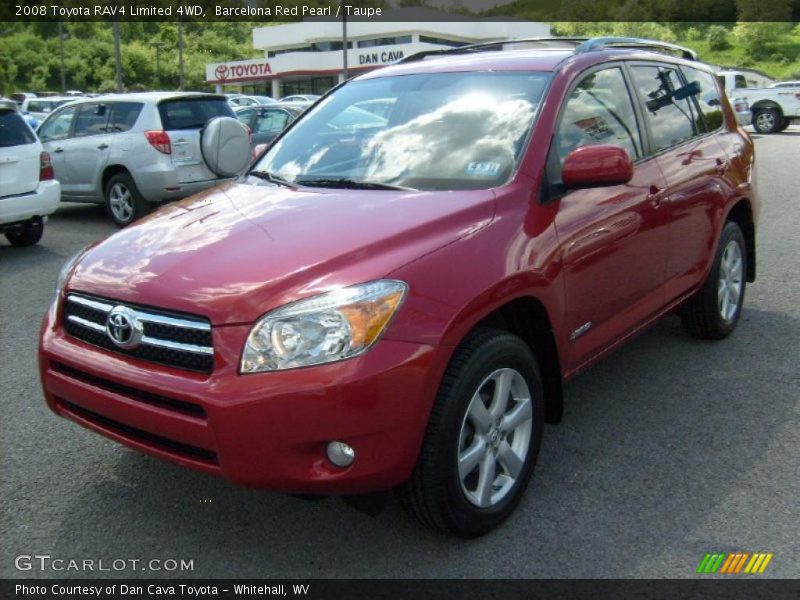 Barcelona Red Pearl / Taupe 2008 Toyota RAV4 Limited 4WD