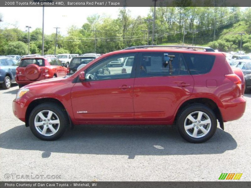 Barcelona Red Pearl / Taupe 2008 Toyota RAV4 Limited 4WD