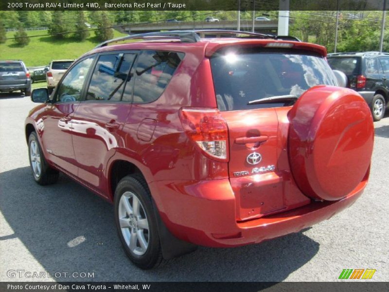 Barcelona Red Pearl / Taupe 2008 Toyota RAV4 Limited 4WD