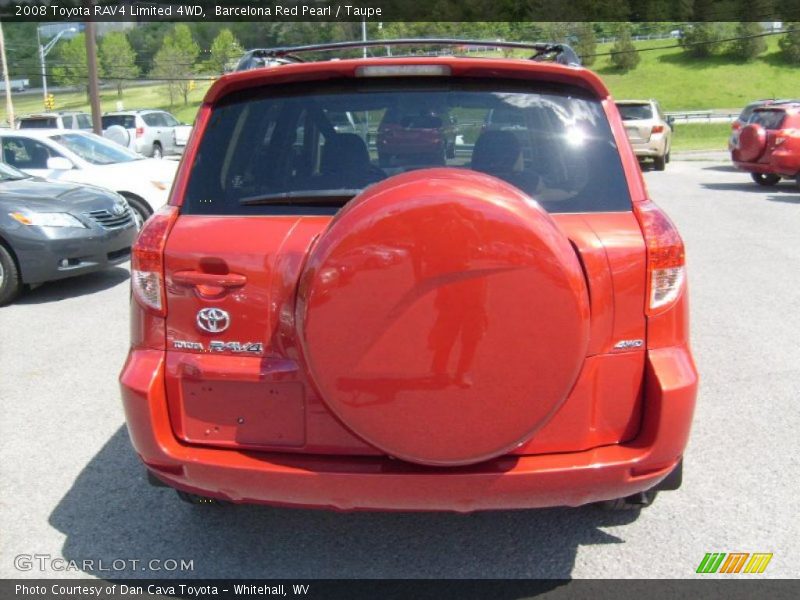 Barcelona Red Pearl / Taupe 2008 Toyota RAV4 Limited 4WD
