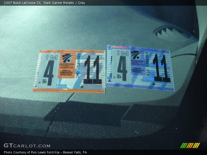 Dark Garnet Metallic / Gray 2007 Buick LaCrosse CX