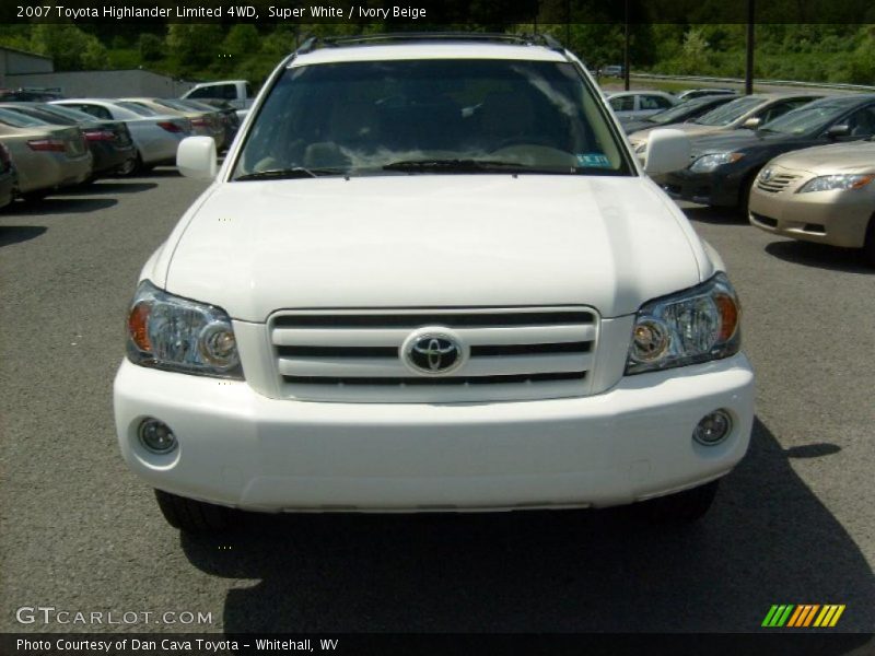 Super White / Ivory Beige 2007 Toyota Highlander Limited 4WD