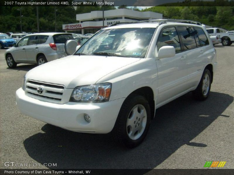 Super White / Ivory Beige 2007 Toyota Highlander Limited 4WD