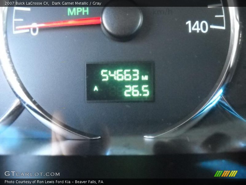 Dark Garnet Metallic / Gray 2007 Buick LaCrosse CX