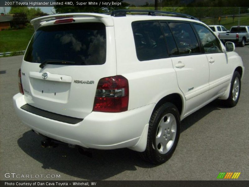 Super White / Ivory Beige 2007 Toyota Highlander Limited 4WD