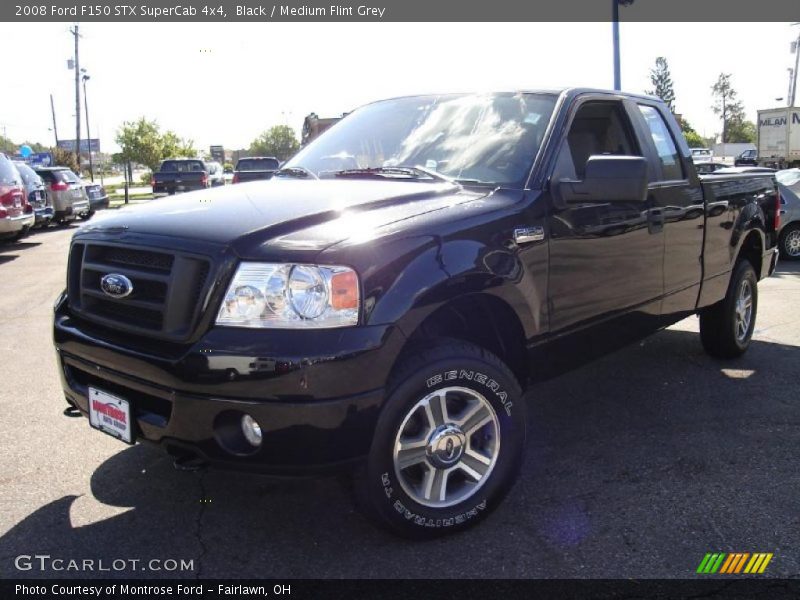 Black / Medium Flint Grey 2008 Ford F150 STX SuperCab 4x4