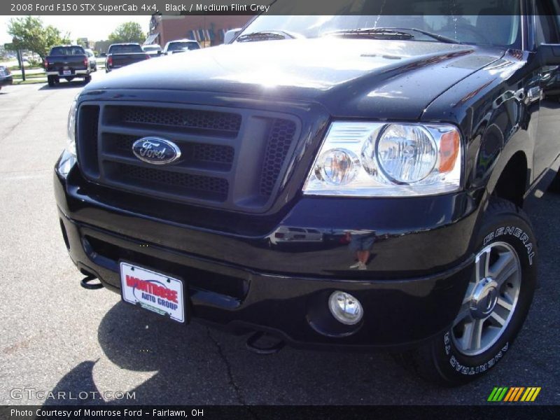 Black / Medium Flint Grey 2008 Ford F150 STX SuperCab 4x4