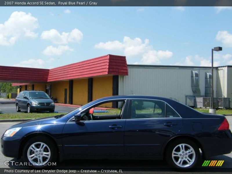 Royal Blue Pearl / Gray 2007 Honda Accord SE Sedan