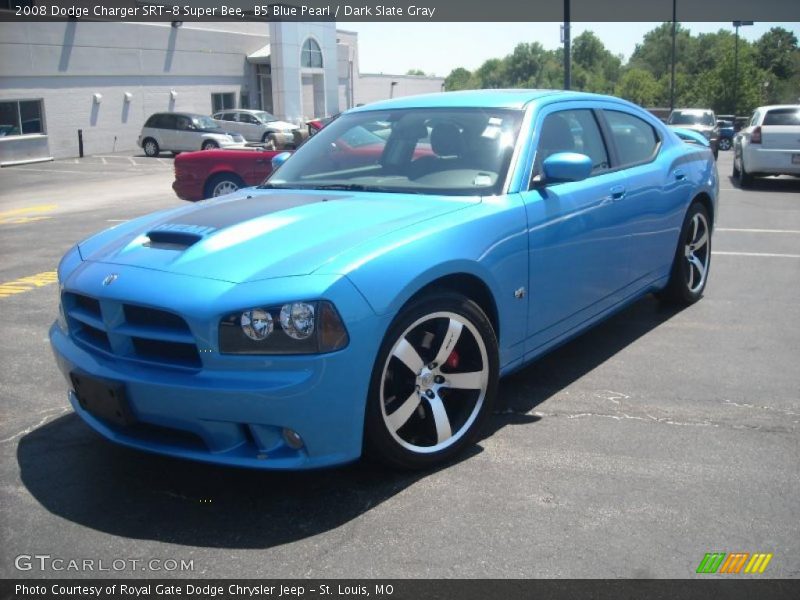 B5 Blue Pearl / Dark Slate Gray 2008 Dodge Charger SRT-8 Super Bee