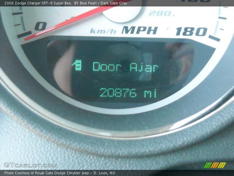 B5 Blue Pearl / Dark Slate Gray 2008 Dodge Charger SRT-8 Super Bee