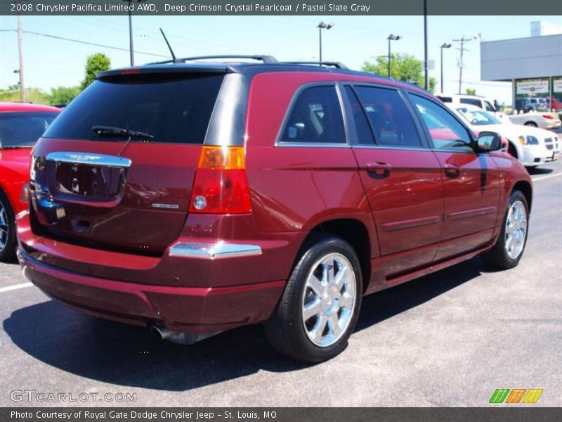 Deep Crimson Crystal Pearlcoat / Pastel Slate Gray 2008 Chrysler Pacifica Limited AWD