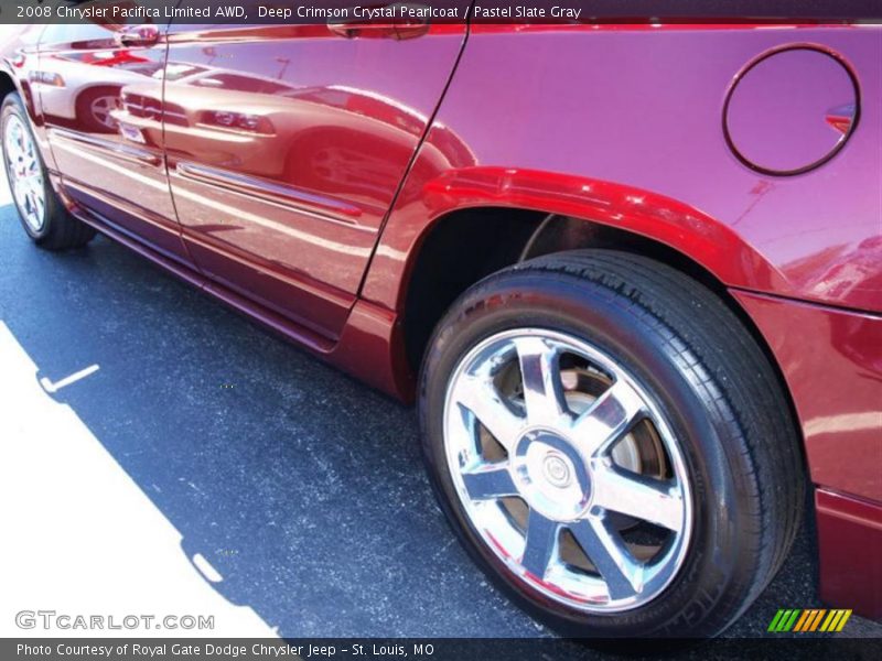 Deep Crimson Crystal Pearlcoat / Pastel Slate Gray 2008 Chrysler Pacifica Limited AWD